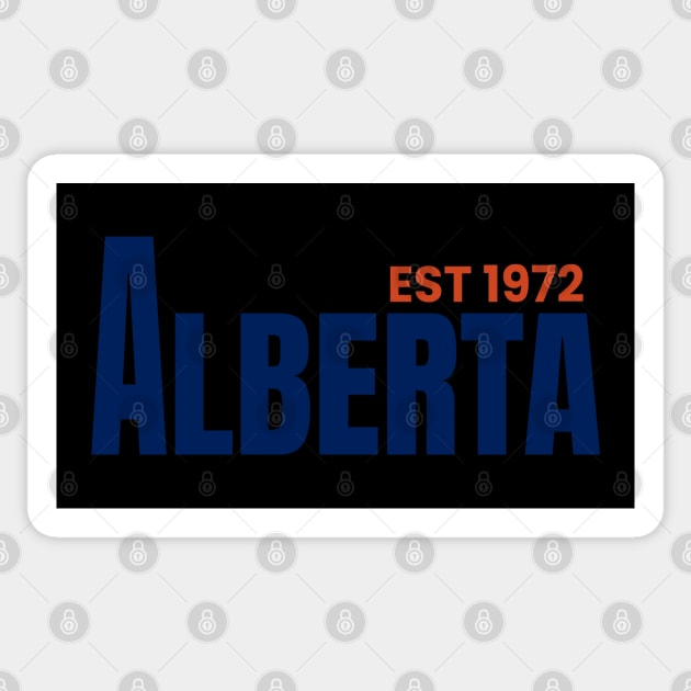 alberta 1972 Sticker by Alsprey31_designmarket